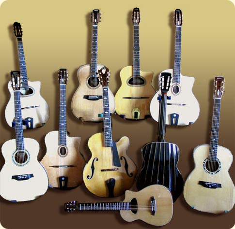 picture of some guitars